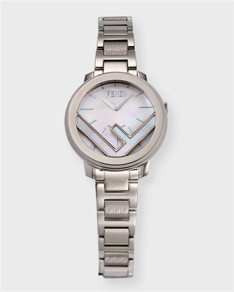 fendi women's mother of pearl white watch|Fendi F Is Fendi 28mm Mother of Pearl Watch with Bracelet Strap.